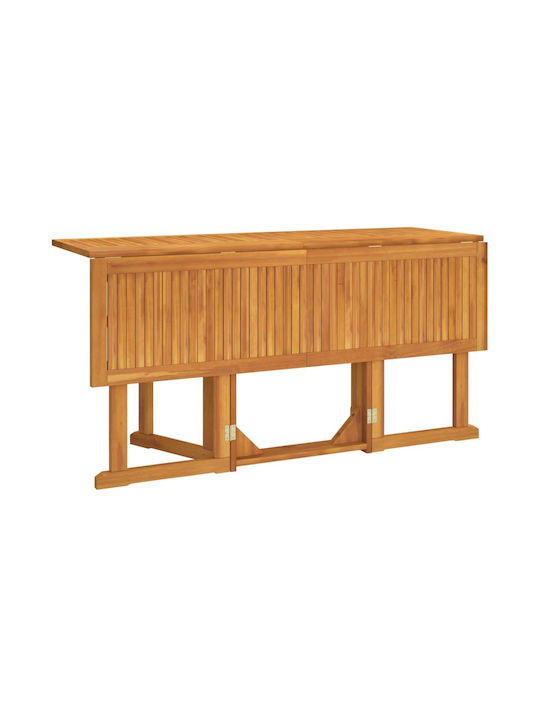 Outdoor Dinner Foldable Wood Table Natural 150x90x75cm