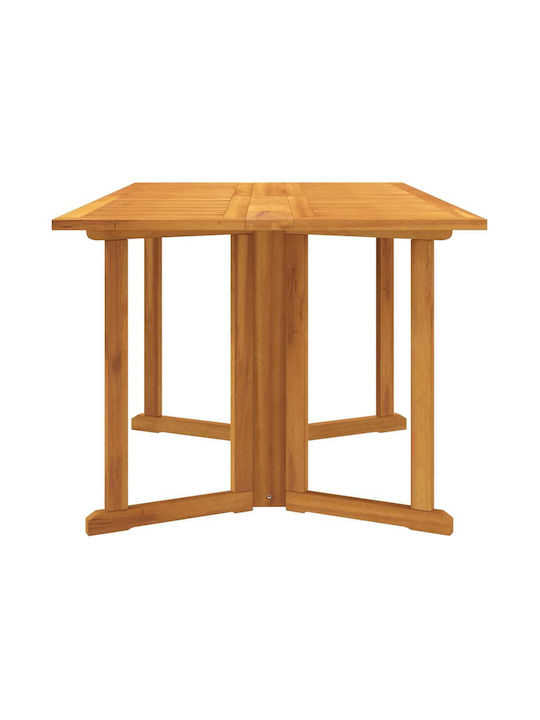 Outdoor Dinner Foldable Wood Table Natural 150x90x75cm