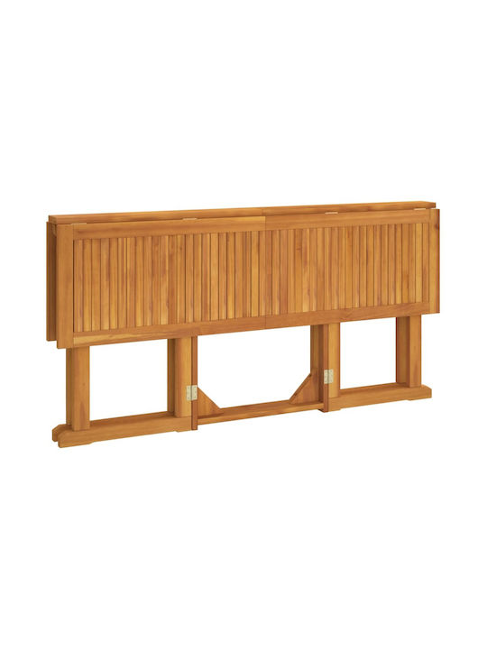 Outdoor Dinner Foldable Wood Table Natural 150x90x75cm