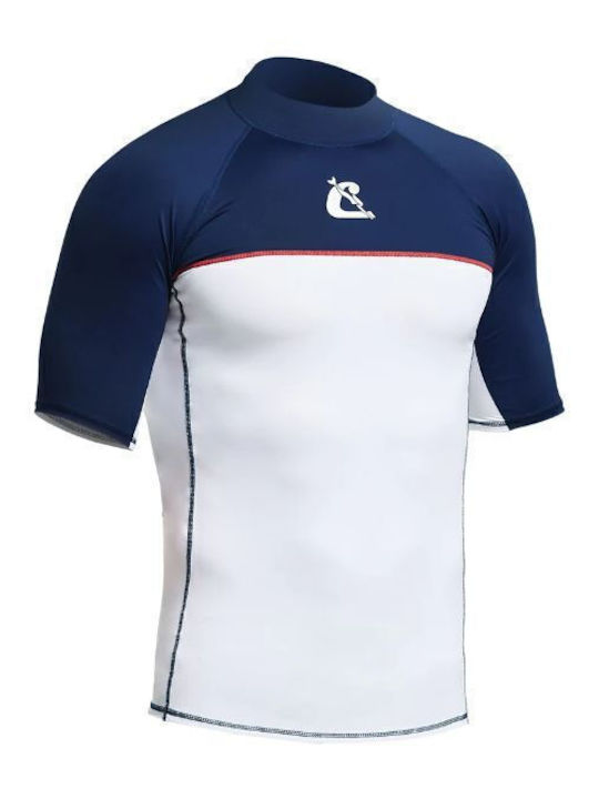 CressiSub UPF 50+ Men Short Sleeve Sun Protection Shirt White