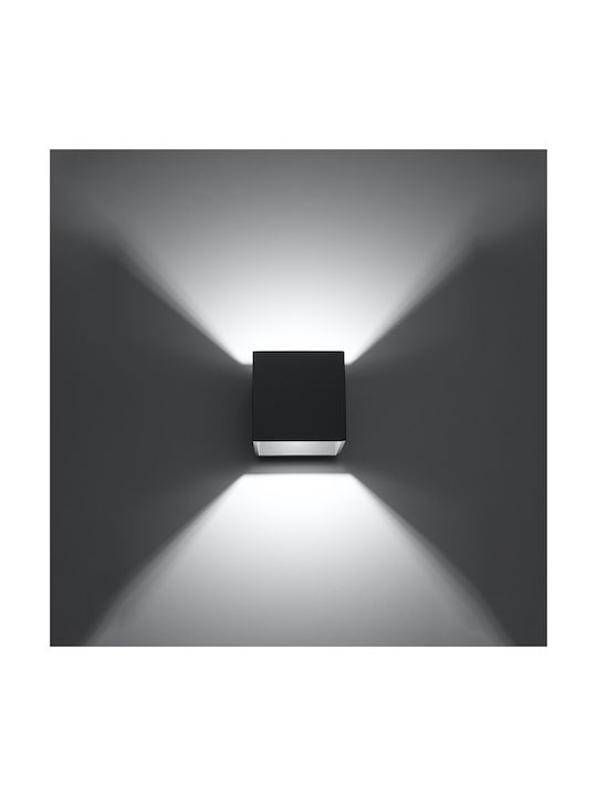 Sollux Quad 1 Μοντέρνο Φωτιστικό Τοίχου με Ντουί G9 Γκρι 13x13x13εκ.