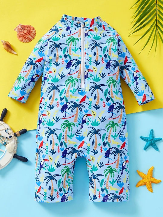 Babykids Kids Swimwear Long Sleeve Swimsuit Blue