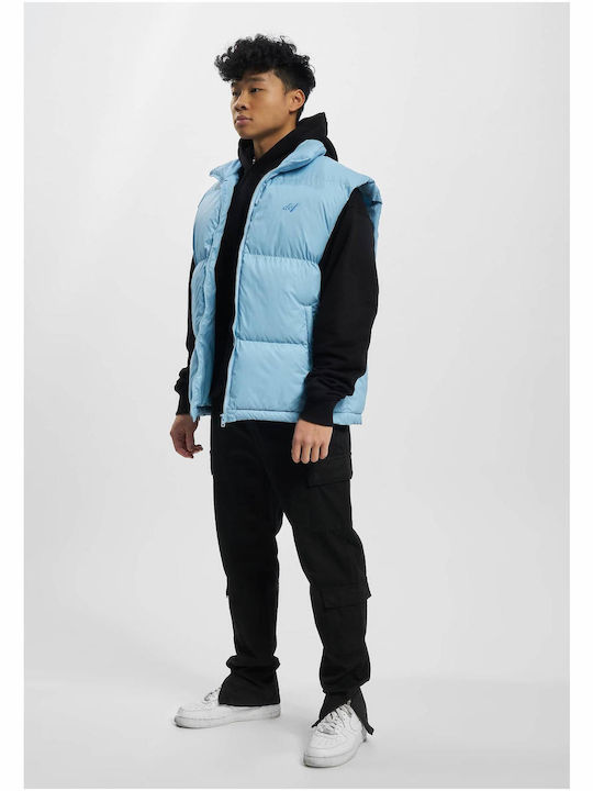 Sleeveless Jacket Puffer Light Blue