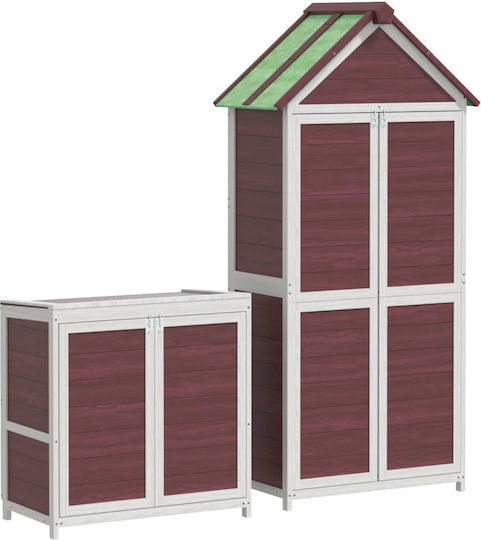 Wooden Garden Shed with Air Vents M0.79xW0.53xH1.85m
