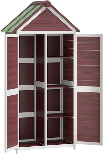 Wooden Garden Shed with Air Vents M0.79xW0.53xH1.85m