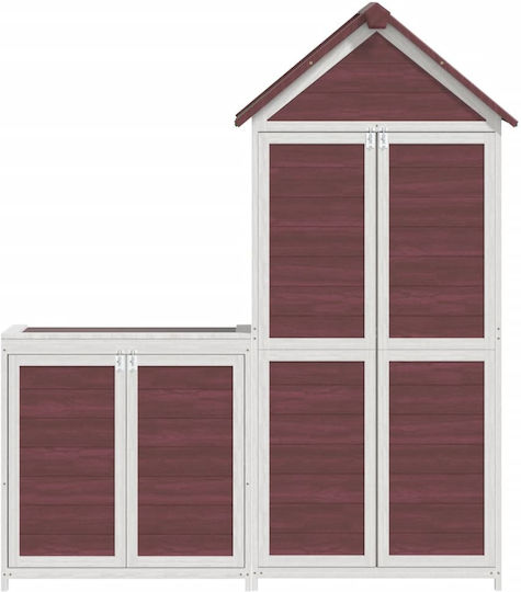 Wooden Garden Shed with Air Vents M0.79xW0.53xH1.85m