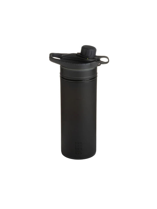 Wasserflasche Kunststoff mit Filter 710ml Schwarz