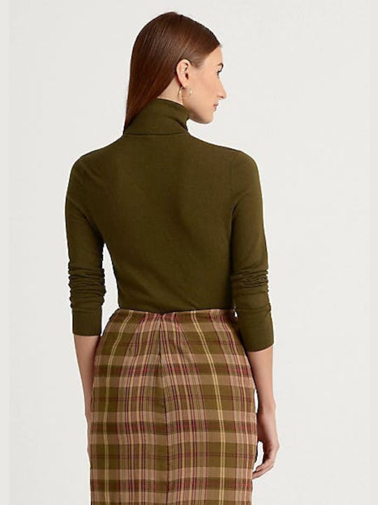 Ralph Lauren Women's Long Sleeve Pullover Turtleneck Botanic Green