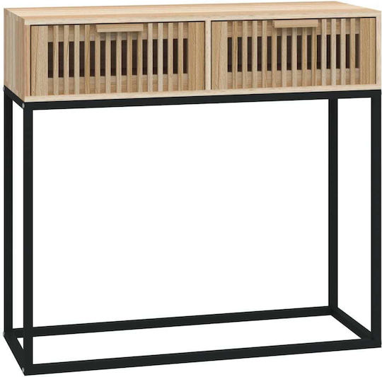 Console Table Wood & Metal L80xW30xH75cm Console Table Wood & Metal L80xW30xH75cm