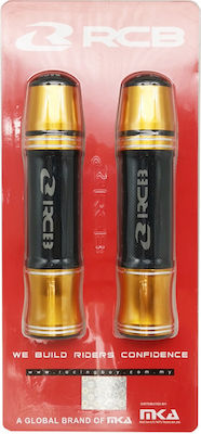 Racing Boy Motorcycle Grips in Gold Colour