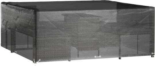 vidaXL Waterproof Dining Table Cover Black 250x250x90cm