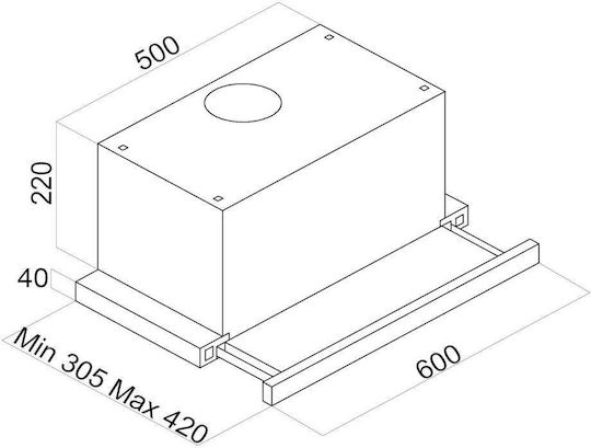 Davoline IOS HPC IX Συρόμενος Απορροφητήρας 60cm Inox