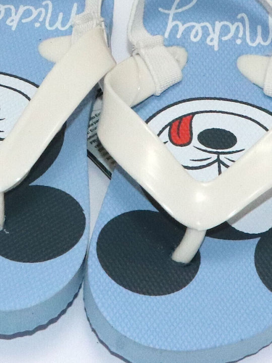Kids' Flip Flops Mickey White Mouse