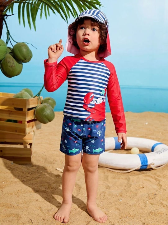 Babykids Kids Swimwear Swimwear Set with Hat Blue