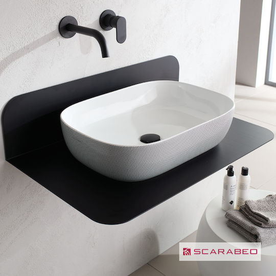 Scarabeo Glam Επικαθήμενος Νιπτήρας Πορσελάνης 56x39x14cm Scarabeo Glam Επικαθήμενος Νιπτήρας Πορσελάνης 56x39x14cm