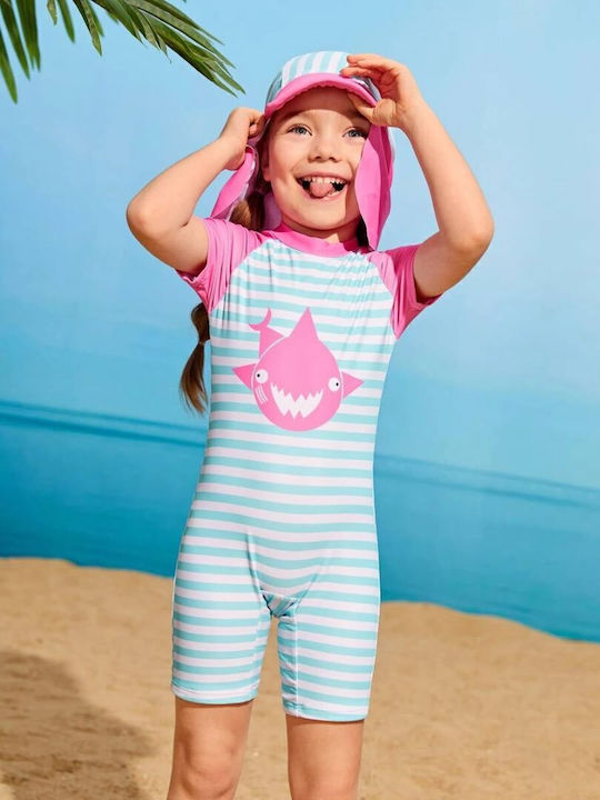 Babykids Costum de baie pentru copii Întreg cu pălărie Albastru deschis