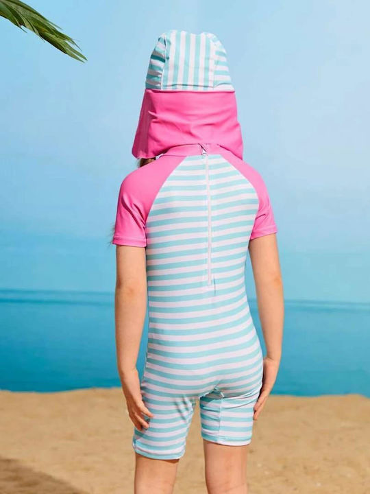 Babykids Costum de baie pentru copii Întreg cu pălărie Albastru deschis
