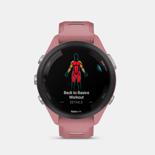 Garmin Forerunner 265s 42mm Wasserdicht Smartwatch mit Pulsmesser (Light Pink/Whitestone)