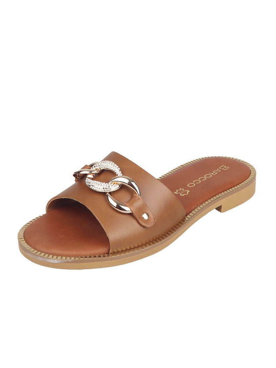 Barocco Venus Women's Flat Sandals Anatomic in Tabac Brown Color