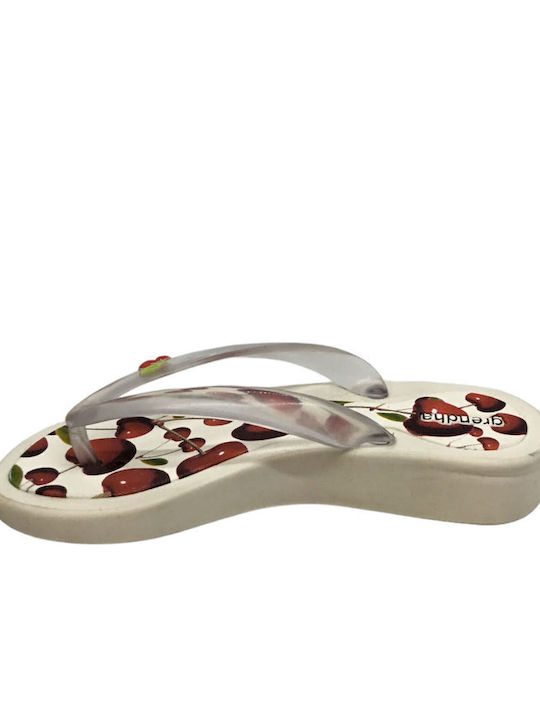 Șlapi pentru copii Flip Flops Albe