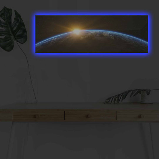 Gemälde auf Leinwand mit LED-Beleuchtung 90x90cm