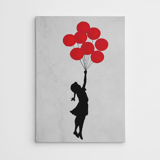 A-g Flying Πίνακας Αντίγραφο του Banksy σε Καμβά 50x70cm