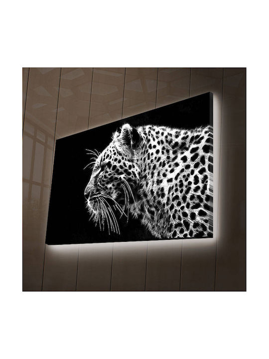 Tablou Lemn cu iluminare LED 45x45cm
