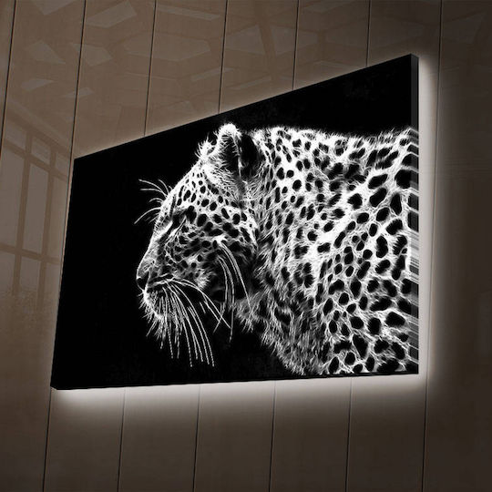 Painting Wooden with LED Lighting 45x45cm