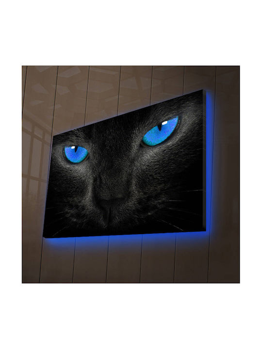 Πίνακας Ξύλινος με LED Φωτισμό 45x45cm