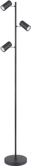 Globo Lighting Φωτιστικό Δαπέδου Υ154xΜ25εκ. με Ντουί για Λαμπτήρα GU10 Μαύρο