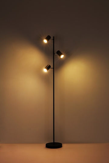 Globo Lighting Φωτιστικό Δαπέδου Υ154xΜ25εκ. με Ντουί για Λαμπτήρα GU10 Μαύρο