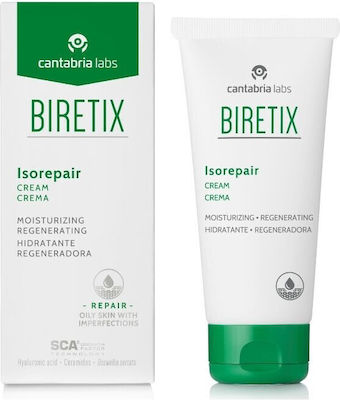 BiRetix Isorepair fără culoare Hidratantă Cremă Pentru Față pentru Piele Sensibilă cu Acid Hialuronic & Ceramide 40ml