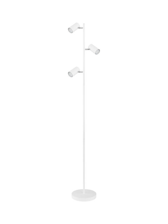 Globo Lighting Robby Φωτιστικό Δαπέδου Υ154xΜ25εκ. με Ντουί για Λαμπτήρα GU10 Λευκό