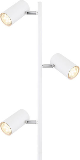 Globo Lighting Robby Floor Lamp H154xW25cm. with Socket for Bulb GU10 White