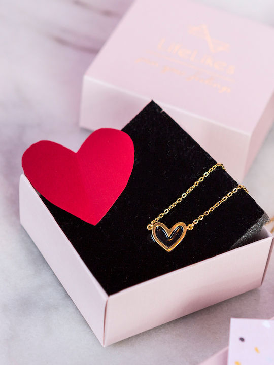 LifeLikes Necklace with design Heart Gold Plated