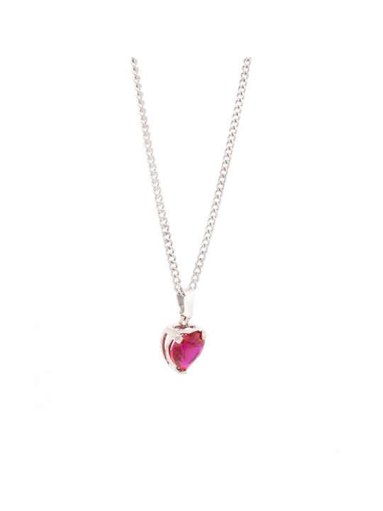 LifeLikes Necklace with design Heart from Gold Plated Steel with Zircon