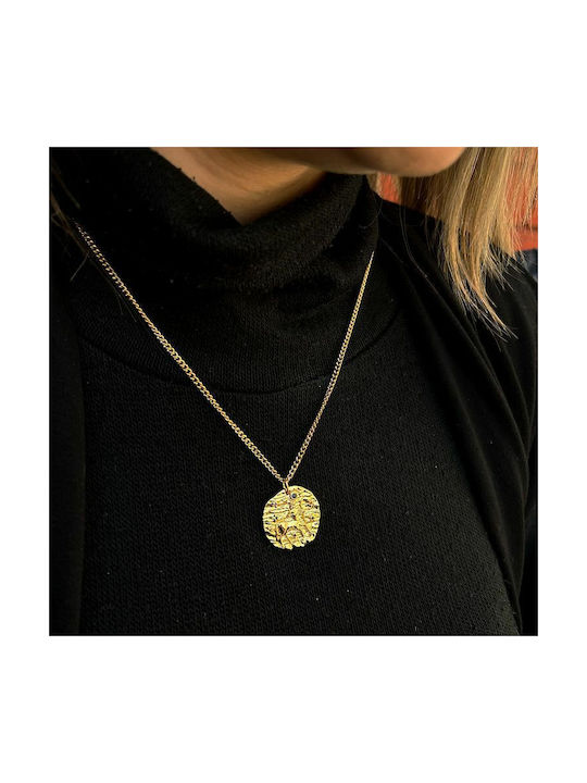 Amor Amor Necklace Zodiac Sign from Gold Plated Steel with Zircon