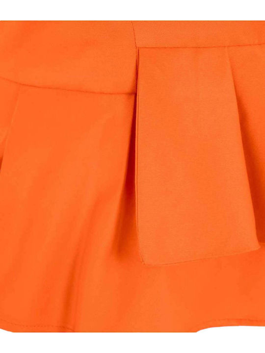 Troppo Women's Summer Crop Top Cotton Floral Orange