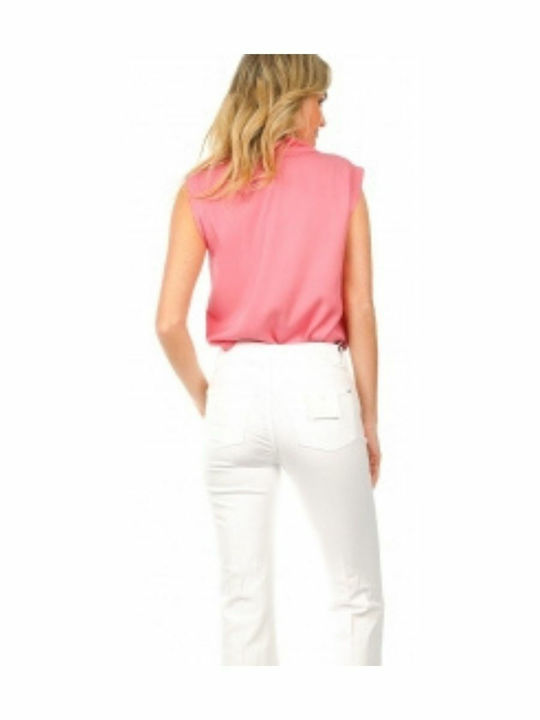 Women's Summer Sleeveless Drape Pink Top