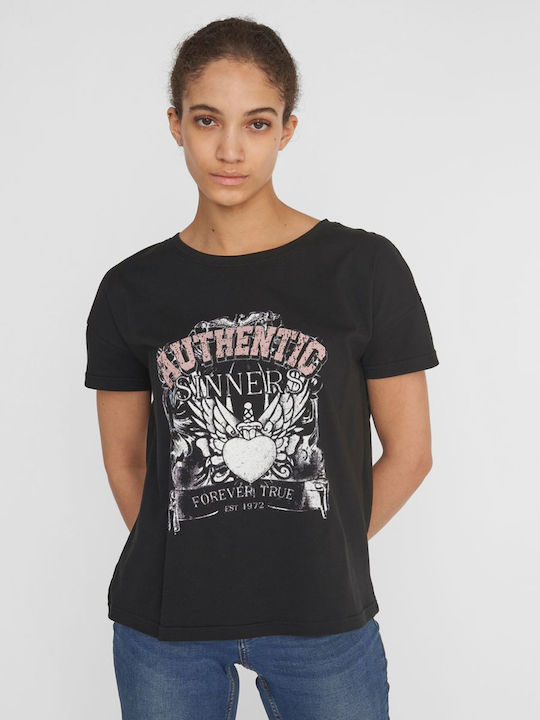 Дамски T-shirt Черно