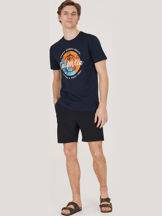 Edmund Αθλητικό T-shirt Navy Μπλε