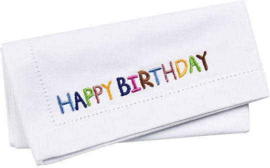 Butlers Happy Birthday Бяла Покривка за Маса 45x45см