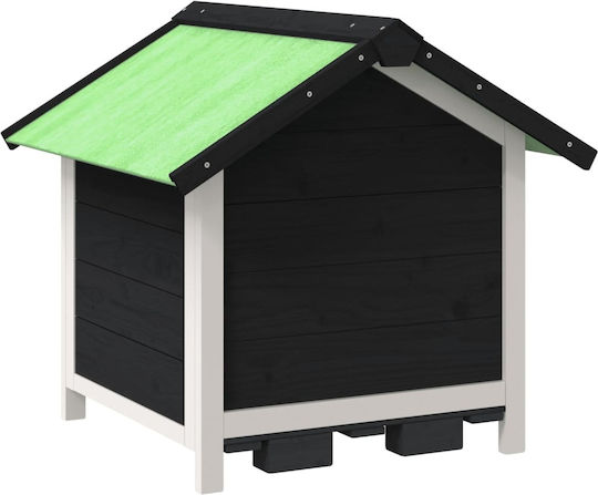 vidaXL Dog House Wooden Outdoor Gray 65x65x61.5cm
