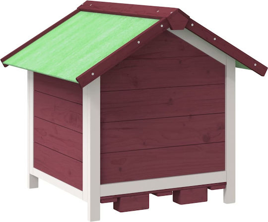 vidaXL Dog House Wooden Outdoor Green 65x65x61.5cm