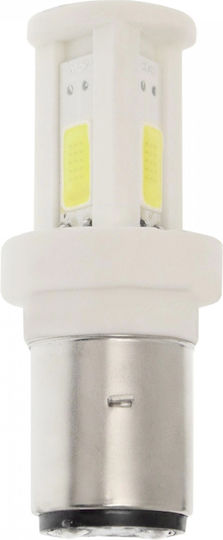 Λάμπα Αυτοκινήτου BA20D LED 6000K Ψυχρό Λευκό 12V 12W 1τμχ