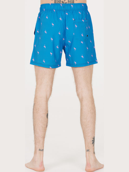 Herren Badebekleidung Bermuda Blau mit Mustern