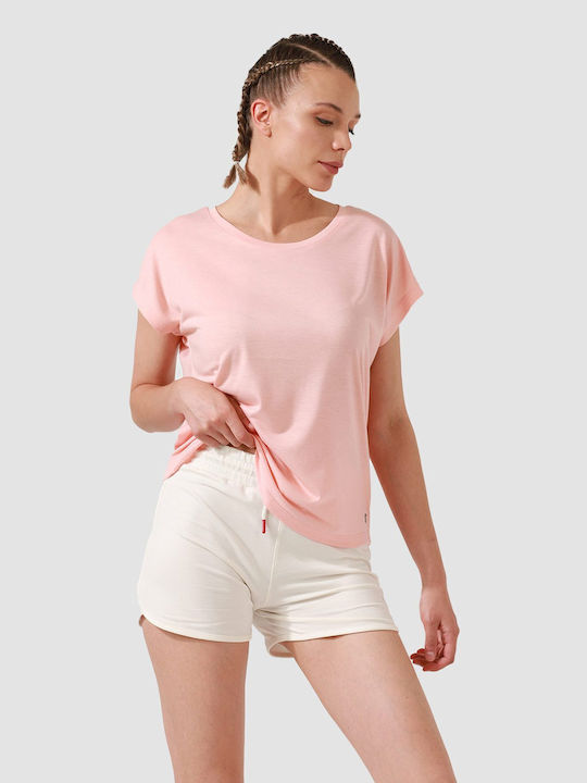 Superstacy Γυναικείο Αθλητικό T-shirt Ροζ