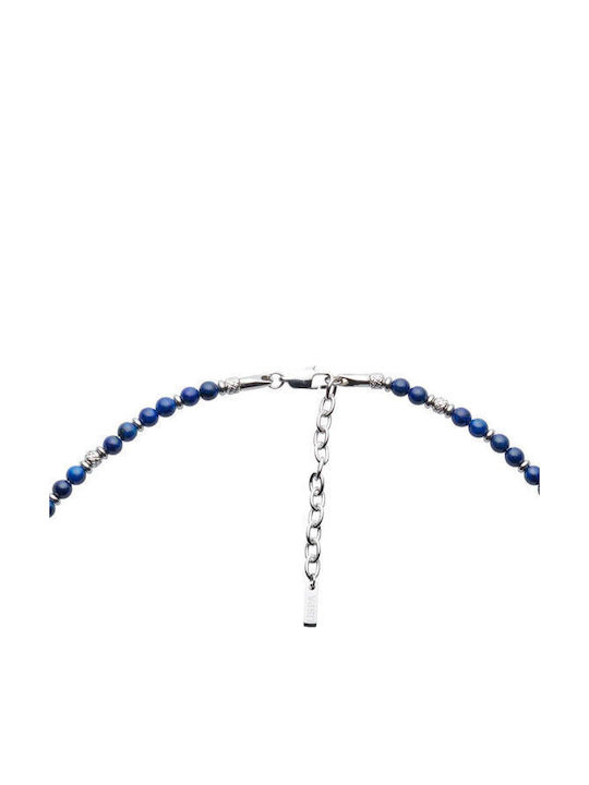 U.S. Polo Assn. Oliver Halskette aus Vergoldetem Stahl Blau