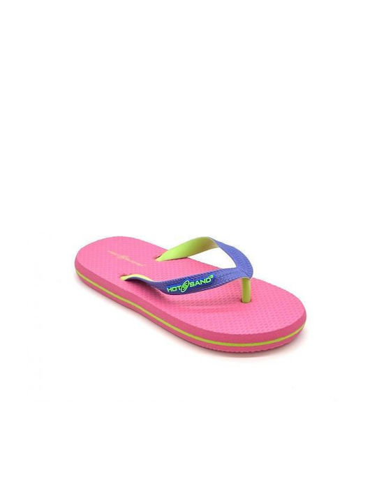 Hot Sand Kids' Flip Flops Fuchsia