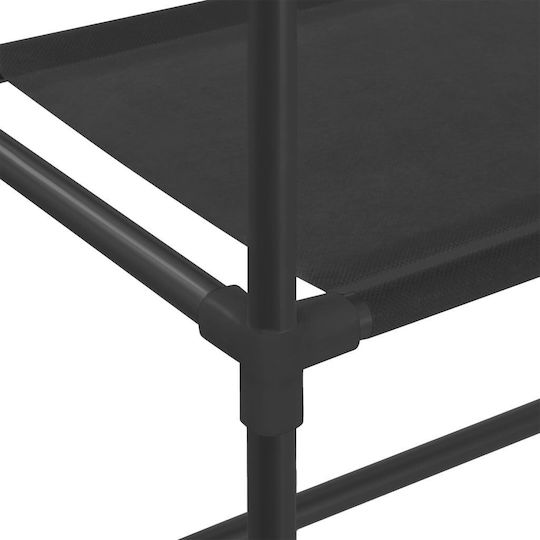 vidaXL Rafturi de baie Raft Baie Metal cu 2 Rafturi 71x29.5x170.5cm Neagră